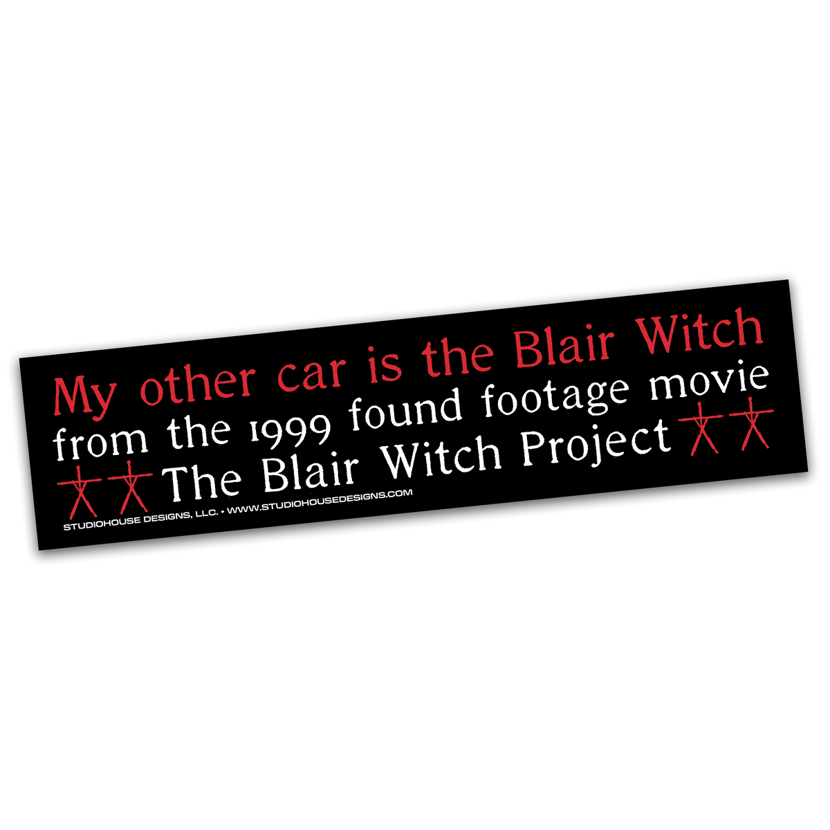 THE BLAIR WITCH PROJECT BUMPER STICKER Studiohouse Designs
