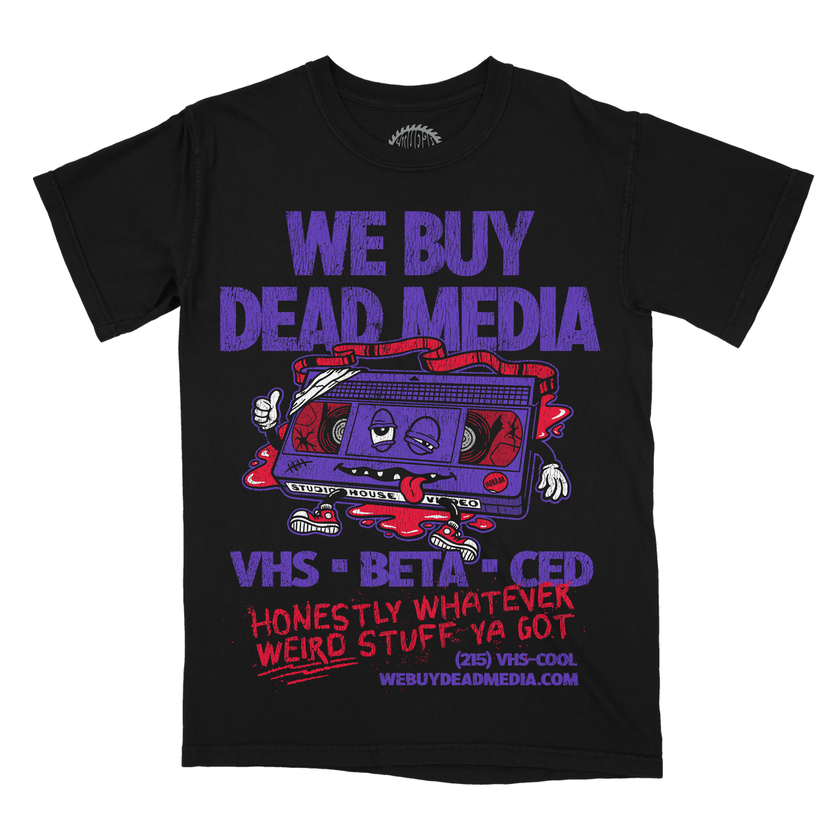 WE BUY DEAD MEDIA TEE PREORDER