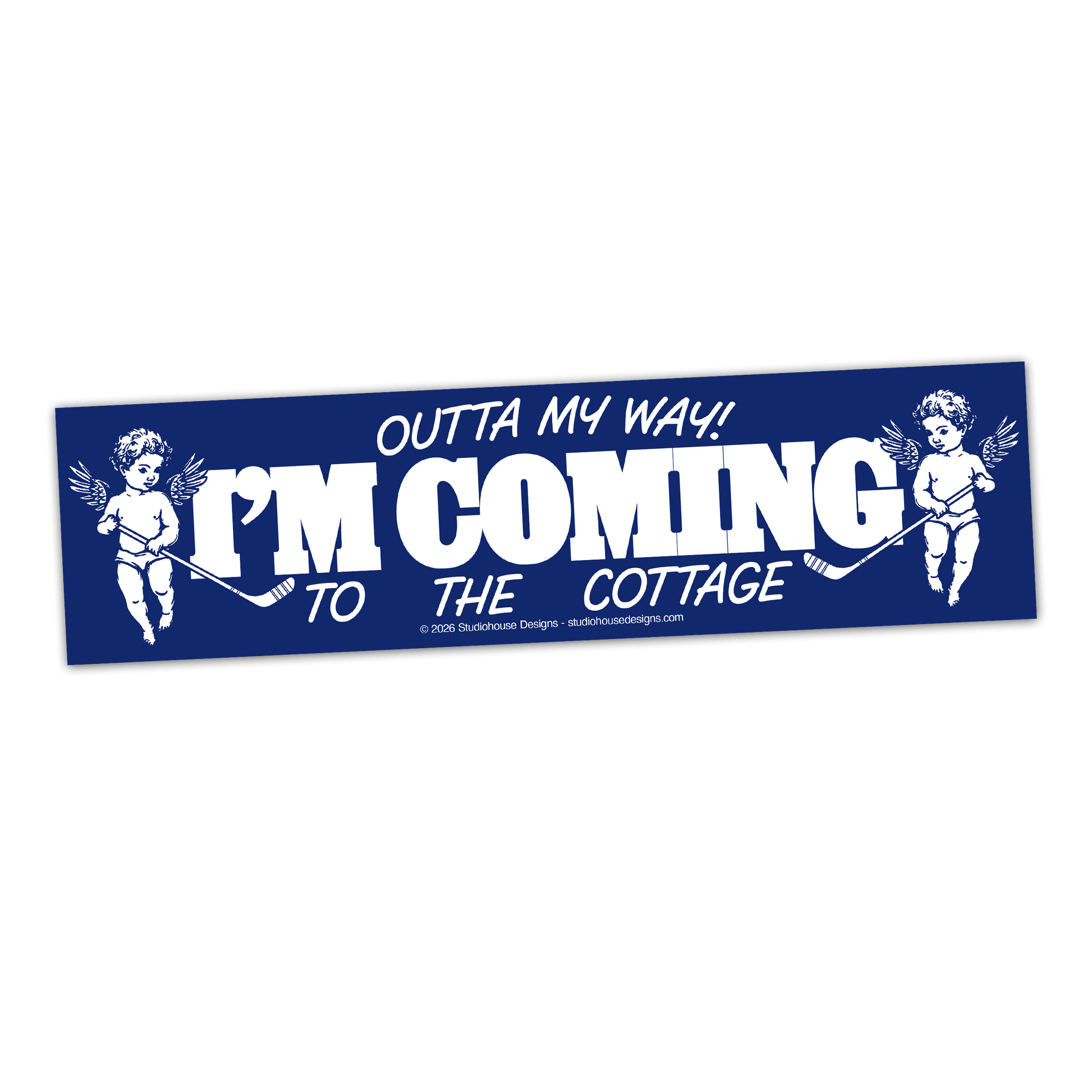I'M COMING BUMPER STICKER