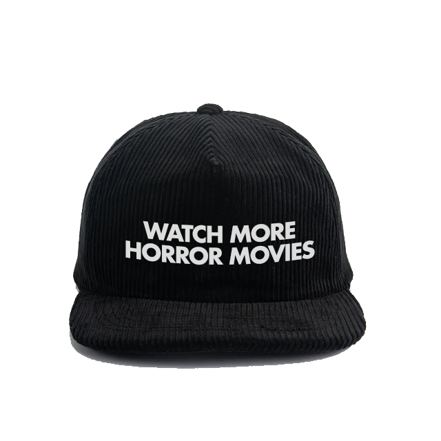 "WATCH MORE" BLACK CORDUROY HAT