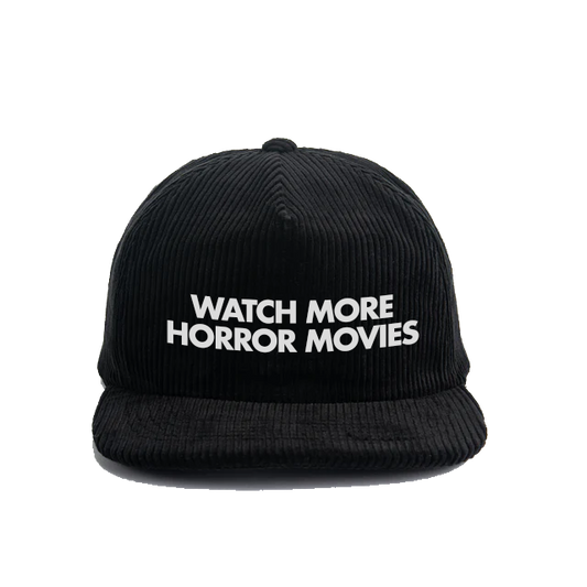 "WATCH MORE" BLACK CORDUROY HAT