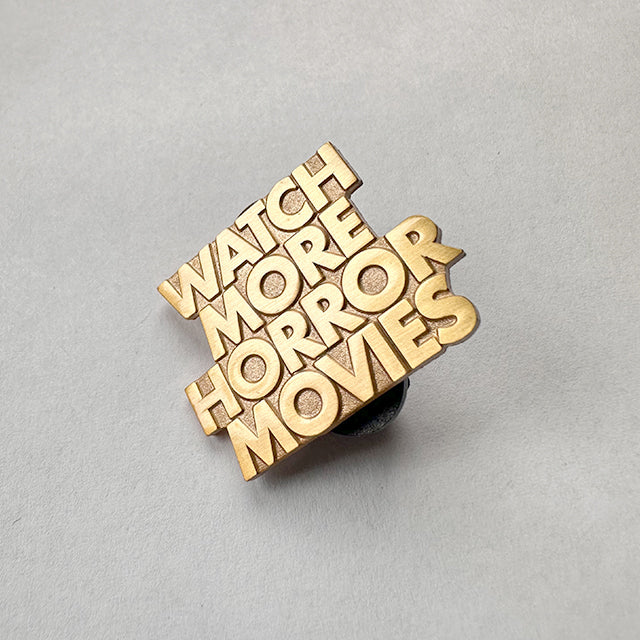 "WATCH MORE" VINTAGE STAMPED GOLD PIN