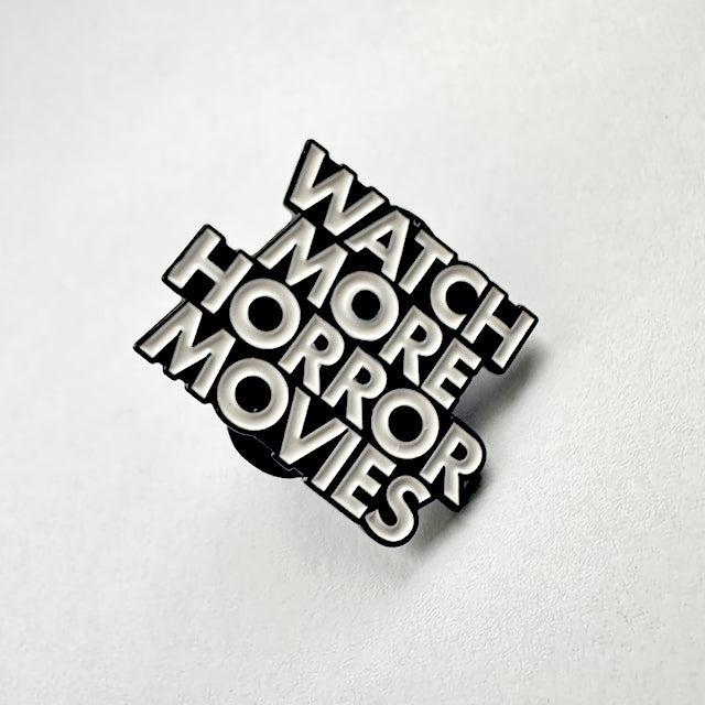 "WATCH MORE" SOFT ENAMEL WHITE PIN