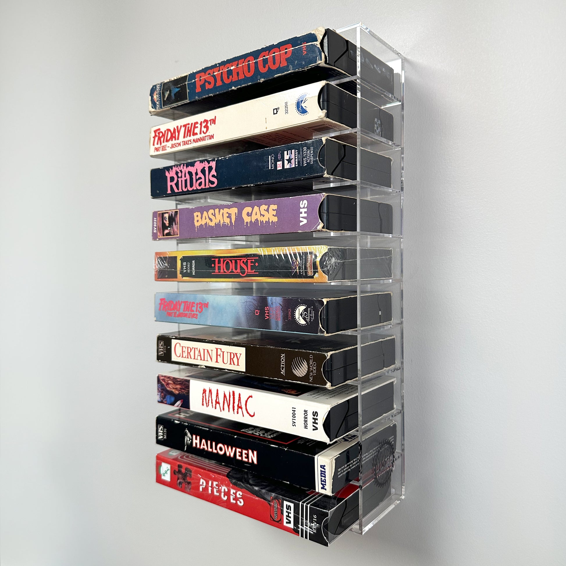VHS SHELF CLEAR