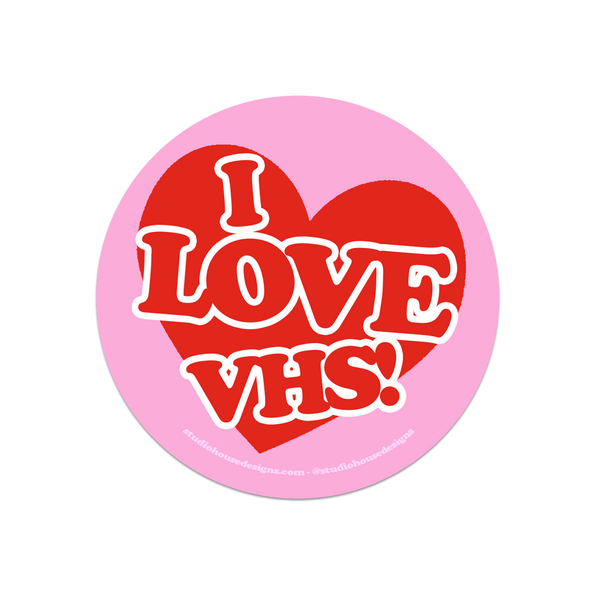 I Heart R Sticker I HEART VHS STICKER – Studiohouse Designs