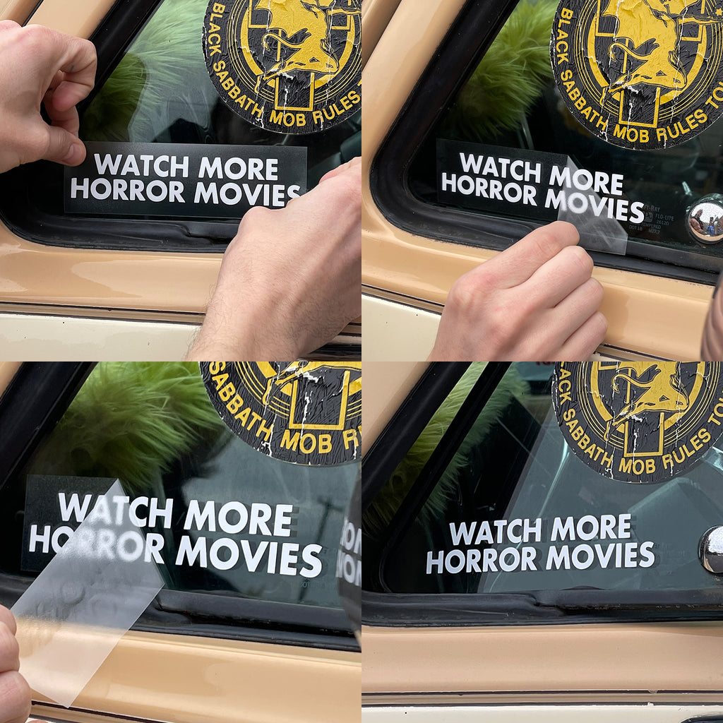 WATCH MORE HORROR MOVIES VINYL DECAL RED