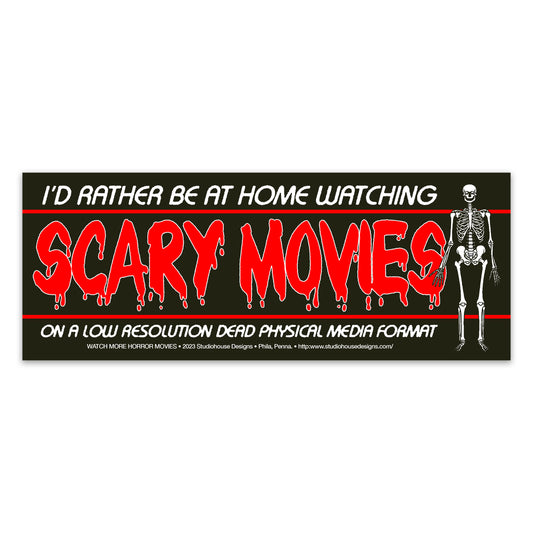 SCARY MOVIE BUMPER STICKER